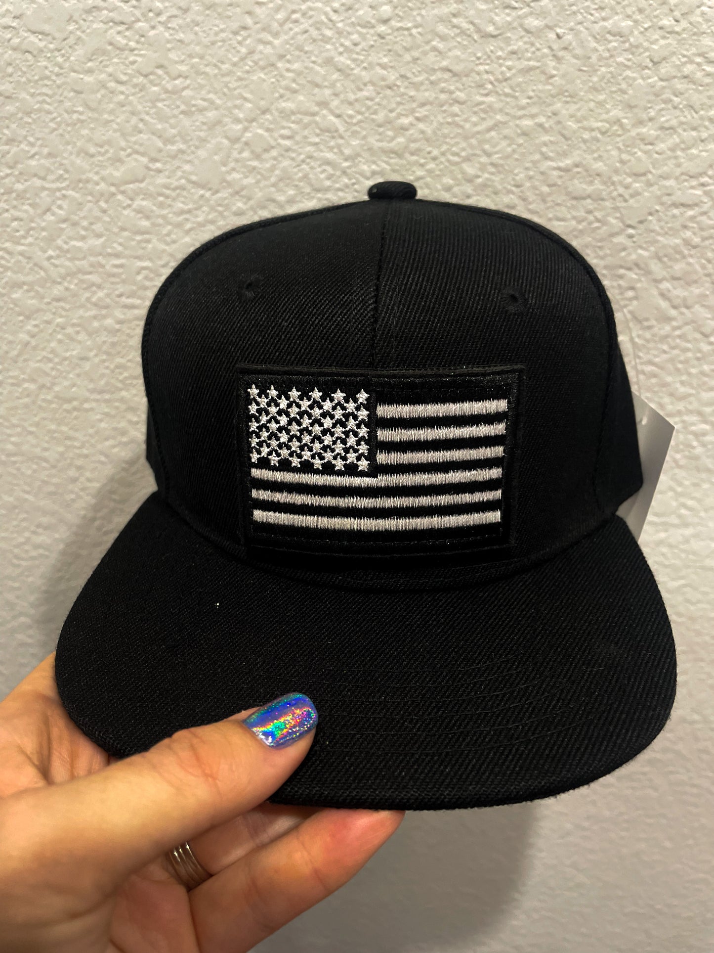 American Flag Patch - Black and White