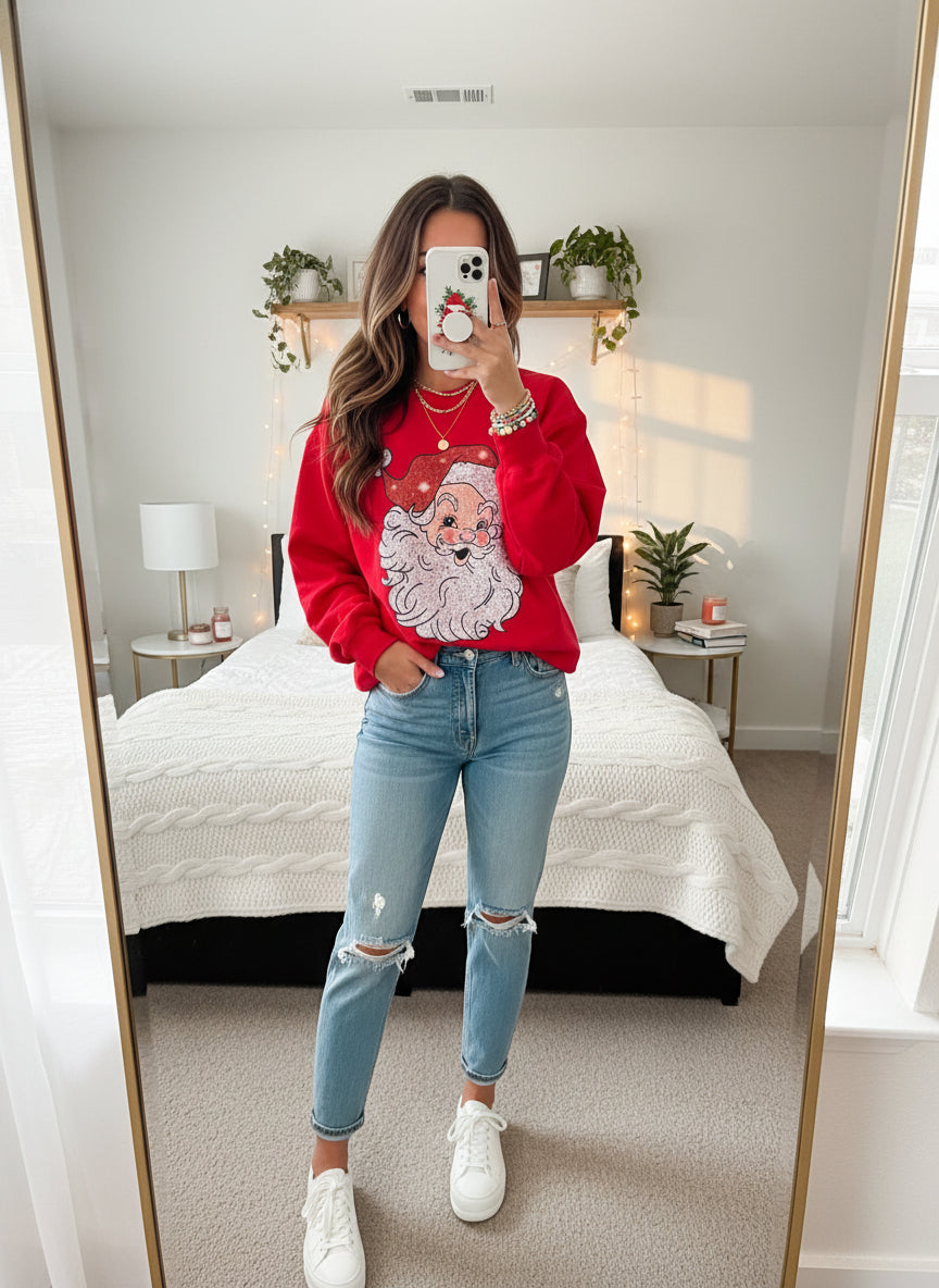 Sparkle Santa Sweatshirt