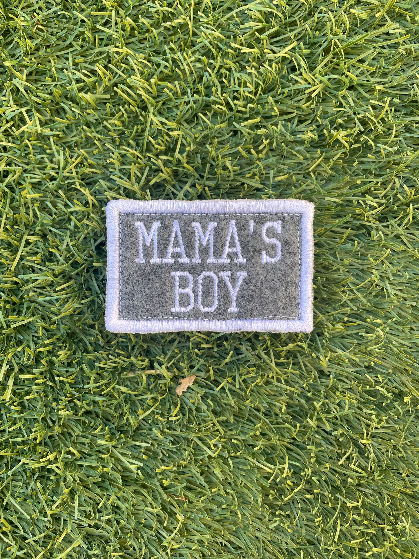 Mama’s Boy Velcro Patch - GRAY
