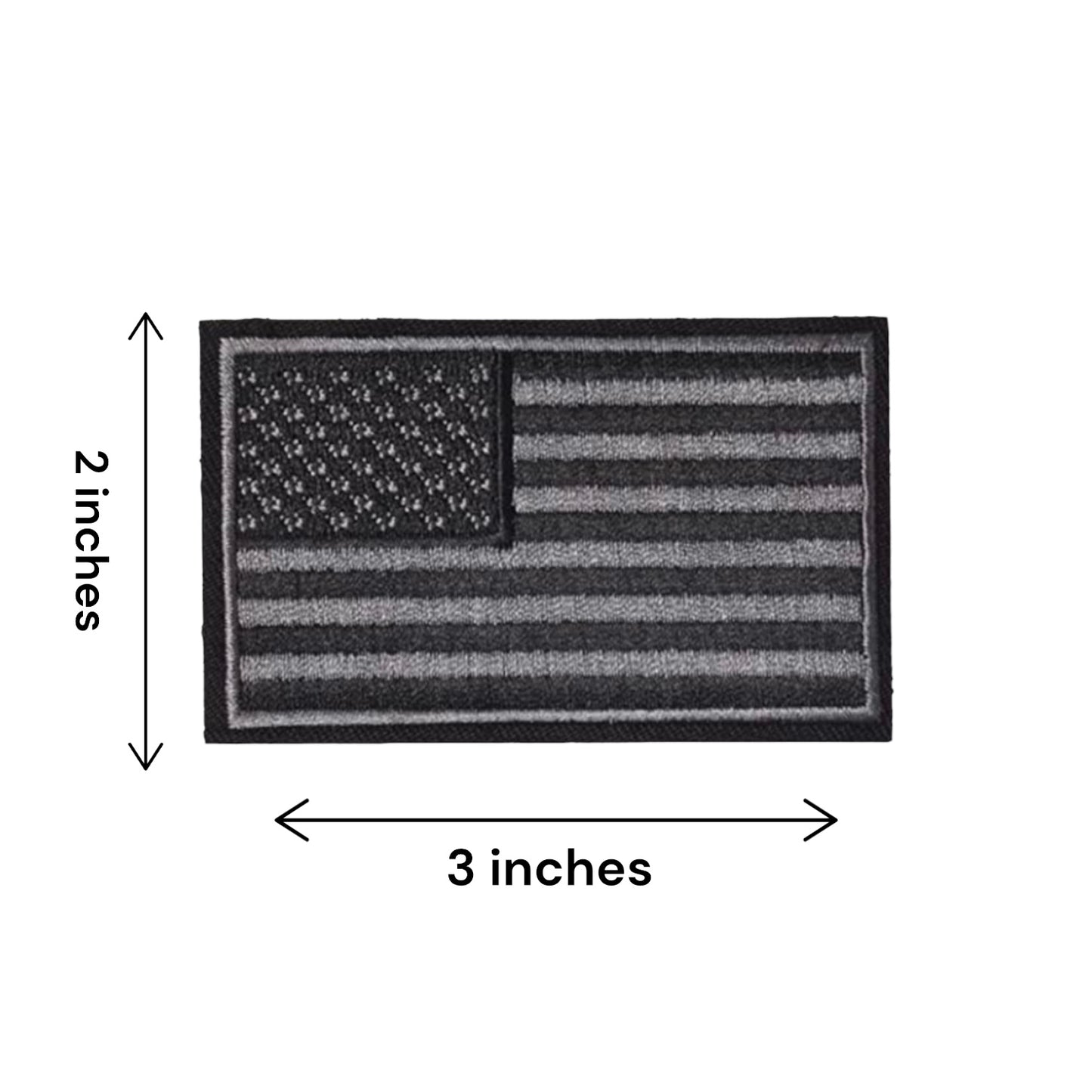Gray American Flag Velcro Patch
