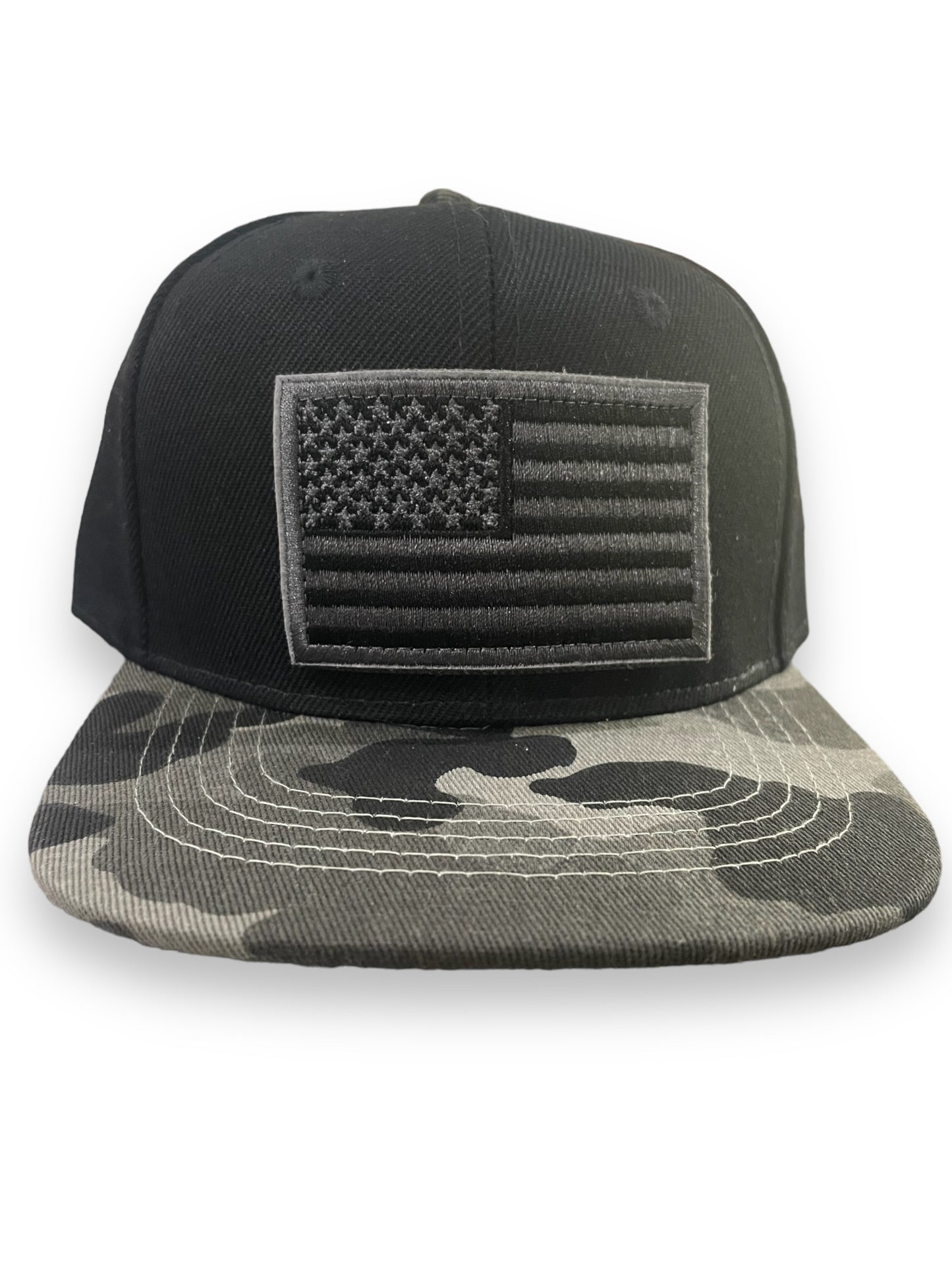 Gray American Flag Velcro Patch